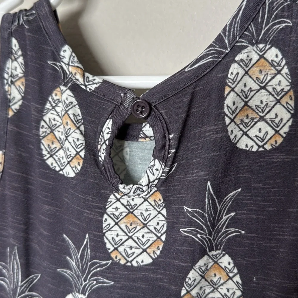 Little Sleepies Play Bubble Romper 3T Pinapples Grey Ruffles Viscose Bamboo NWT